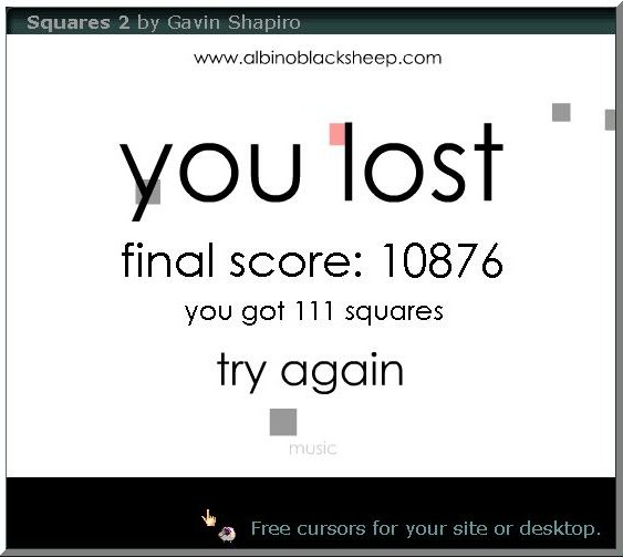 Squares score 111...